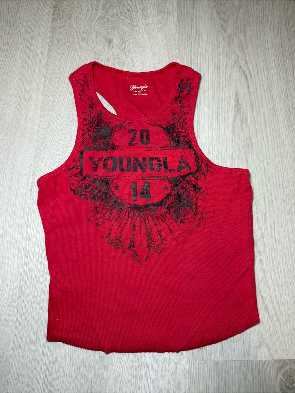 YoungLA Red Graphic Tank Top